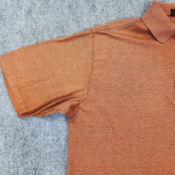 Bugatchi Uomo Shirt Mens XL Orange Polo TPC Scottsdale Golf Egyptian Cotton - Picture 7 of 16